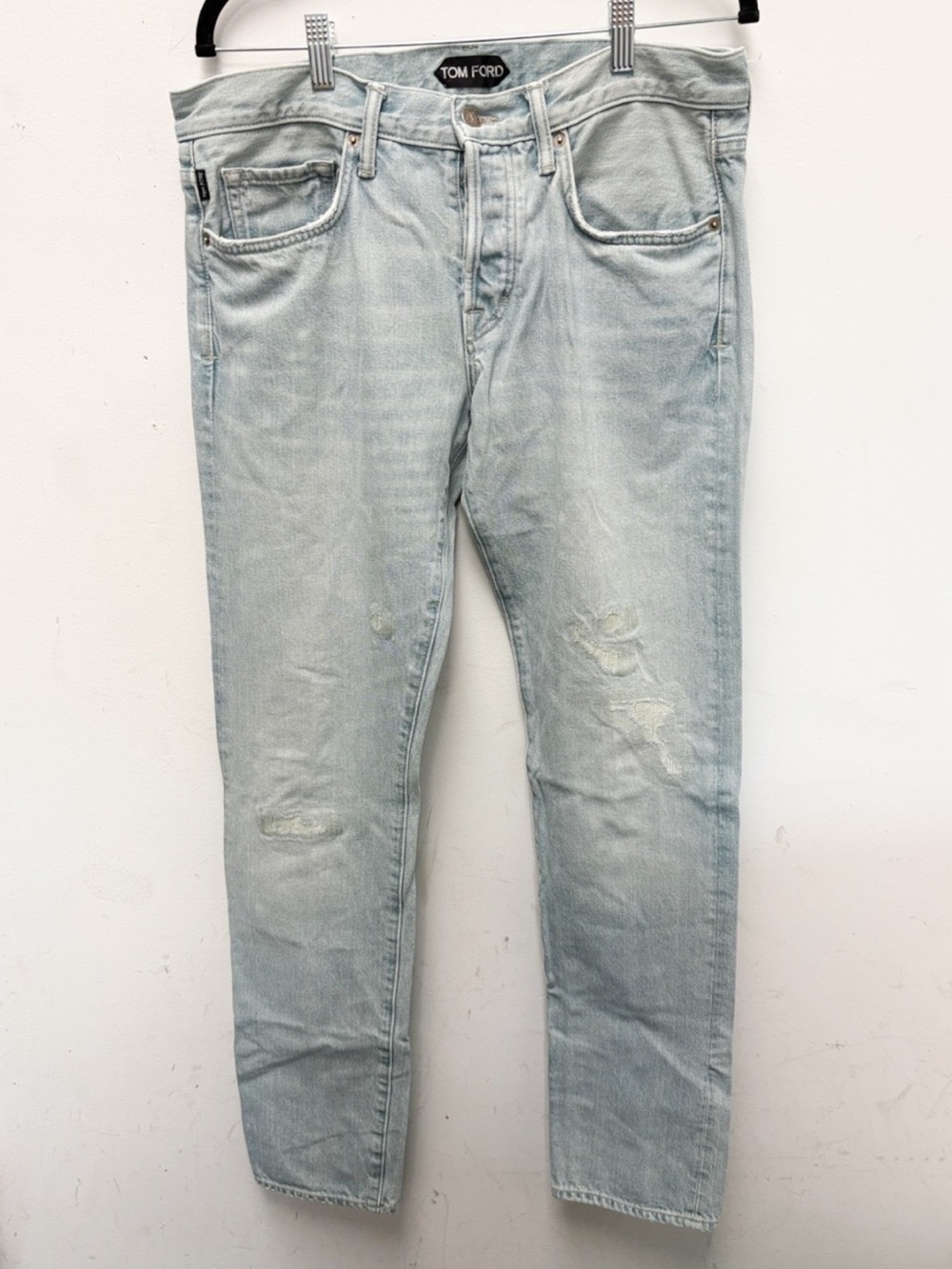 Tom Ford Men's Light Blue Slim Straight Jeans